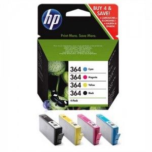 HP 364 CMYK Ink Cartridge Combo 4-Pack Standard Capacity