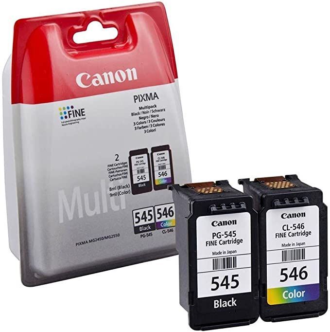 Canon ink cartridges PG-545+ CLI-546 BK/C/M/Y (2 ink cartridges) multipack black + color 8ml + 9ml ORIGINAL for PIXMA