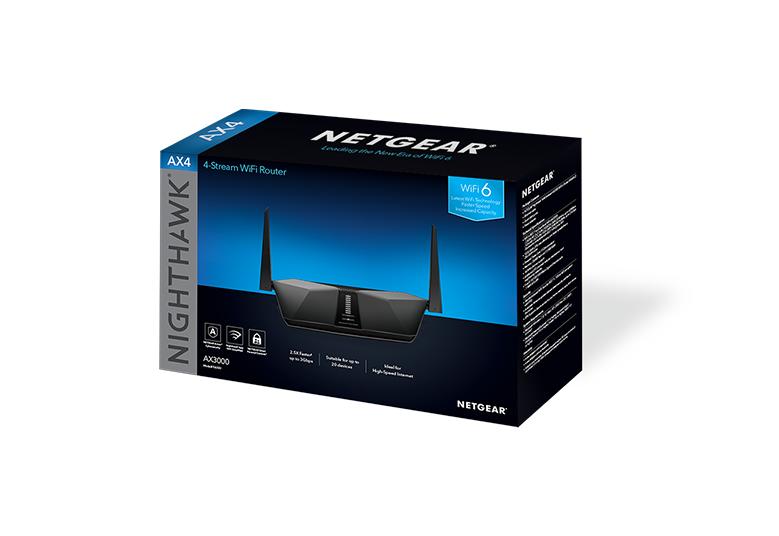 Nighthawk® 4-Stream Dual-Band WiFi 6 Router, 3Gbps